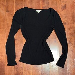 Elegant Black Women's Top Long Sleeve Size XS